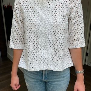 Adriana Morandi White Eyelet Jacket